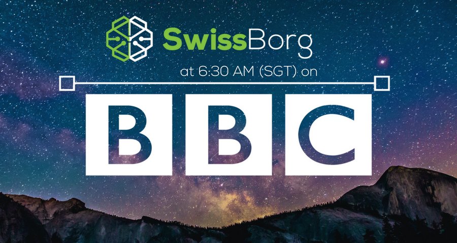 swissborg's tweet photo. 📢📢 #SwissBorg CEO, Cyrus Fazel will be LIVE from #Singapore!
Our founder will be on #BBC @ 6:30 AM (SGT) on the #Asia #Business Report for an interview about the Evolution of #WealthManagement. Don't miss it! 👍✌️ #WeAreSwissBorg  https://t.co/P5KfCmszW0 https://t.co/ITI2HLZiVO