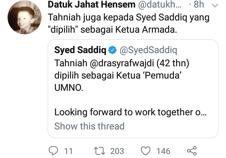 UMNO_Kluang's tweet photo. Jawapan balas kepada Syed Sadiq.. #deep 😝
#malaysiabaharu
#politikmatang
#scarsam https://t.co/3mjZc7urX7