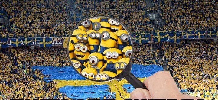 TrollFootball's tweet photo. Swedish fans 
(Credits: @khaly__ ) https://t.co/0HmRY7BM4R