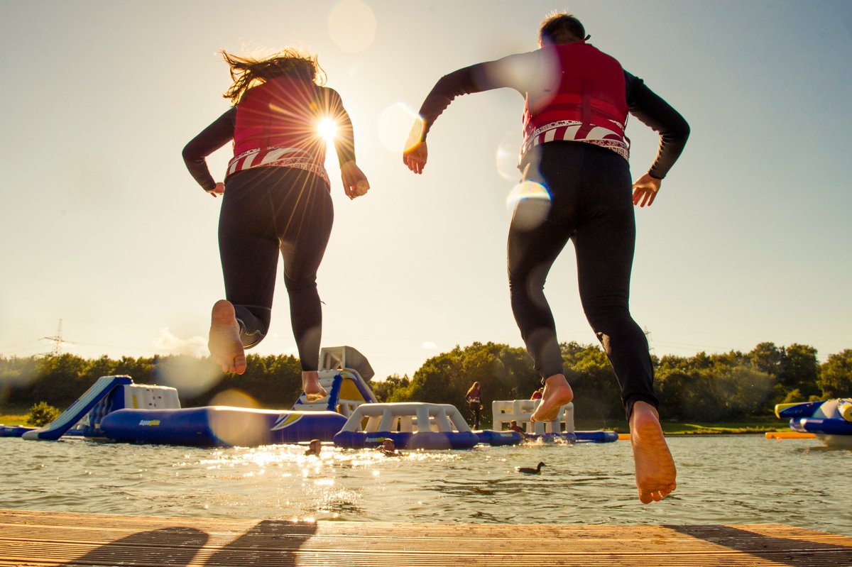Of all the cool things to do in a #heatwave making a splash on our Aqua Park has got to be up there! #theoutdoorcity #rothervalley #sheffield #Rotherham