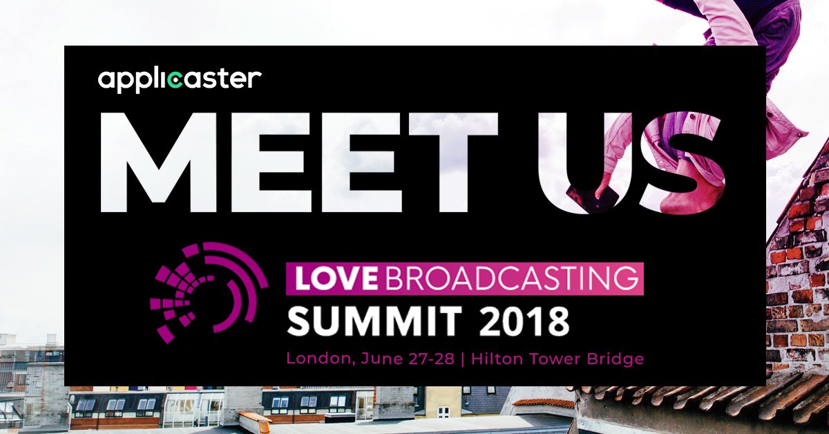Applicaster's tweet photo. #Applicaster is coming to the @LOVE_Broadcast_ Summit in London! Learn how our SaaS platform is simplifying the way media brands like ProSieben @P7S1Group, @FOXTV and @social_mediaset are building & managing their cross-platform apps. ❤️📱👉https://t.co/XzeCY80pTb https://t.co/T6O4n0vEFe