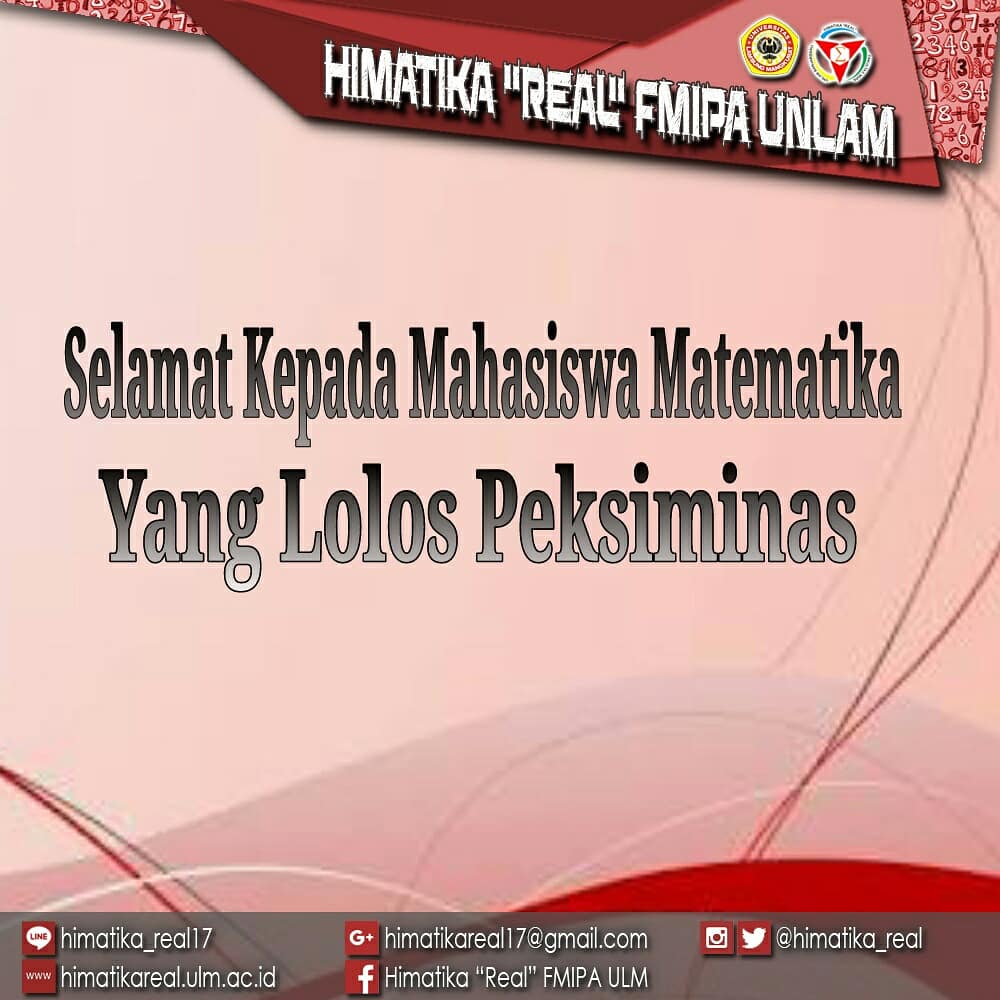 Himatika_Real's tweet photo. [Himatika "AWARD"]
.
.
Selamat dan sukses kepada 
1. Devie Hartini Putri (Tangkai Seni Tari)
2. Arika Febriani (Tangkai Seni Lukis)

Semoga selalu menjadi inspirasi.
.
.
[Departemen Media dan Informasi]
.
.

#Himatika”REAL"
#kabinetmetamorfosa
“Berjuta Rasa Bersatu Asa” https://t.co/CWRaPkkiPR