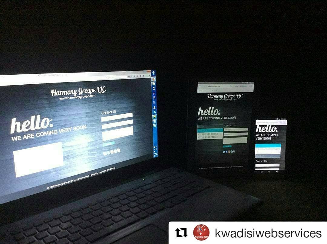 kwadisighana's tweet photo. #Repost @kwadisiwebgh
We @kwadisiwebgh design and develop responsive websites for all devices. Landing page for Harmony Groupe LLC. https://t.co/Gw9zsyKJ81 full website loading.
#responsive #geek #programmer #developer #coder #codeaholics #coding #code #mobile #app #website https://t.co/5921vTPhPj