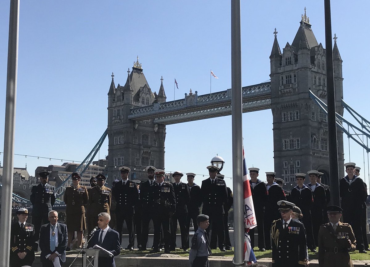 Mayor of London, Sadiq Khan pays tribute to our Armed Forces and the “immense contribution made by men and women across the forces in service to our country.” #SaluteOurForces