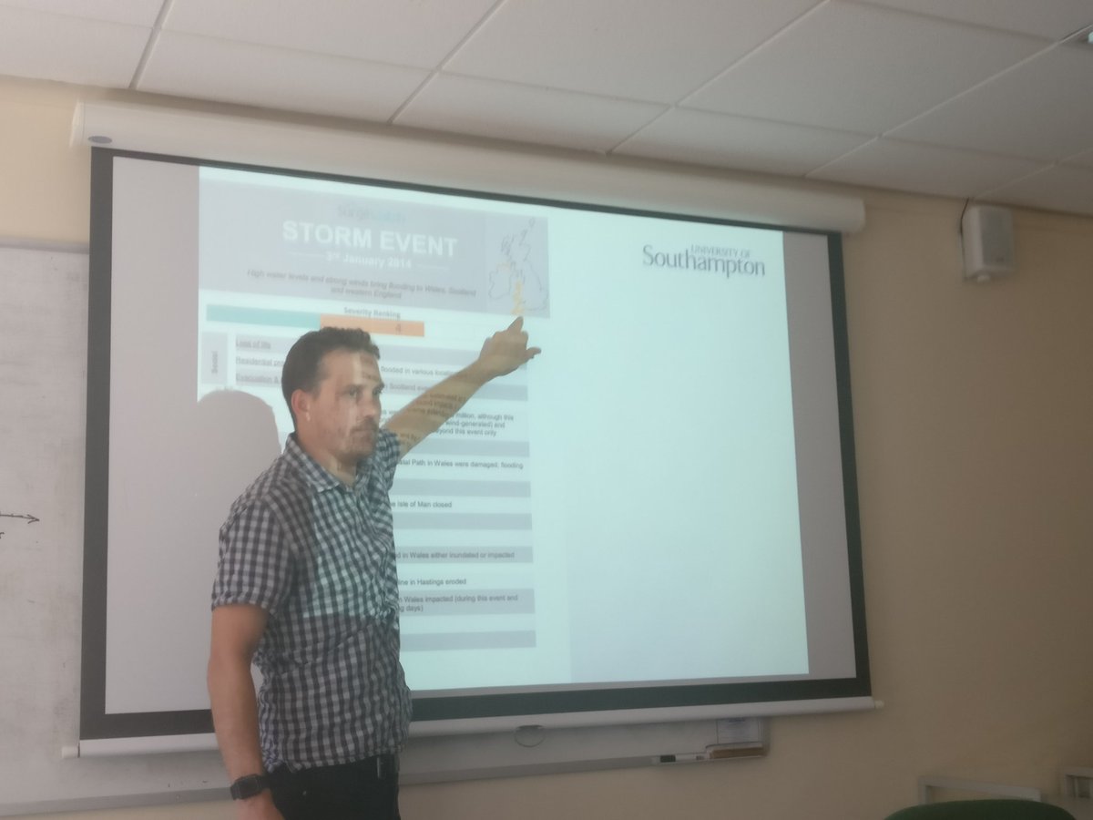 JAPollard12's tweet photo. .@ivanhaigh demonstrating the value of combining quantitative and qualitative coastal flooding records for the UK @SurgeWatch #floodrisk #floodaware @CamUniGeography https://t.co/qGdMmqhqbI