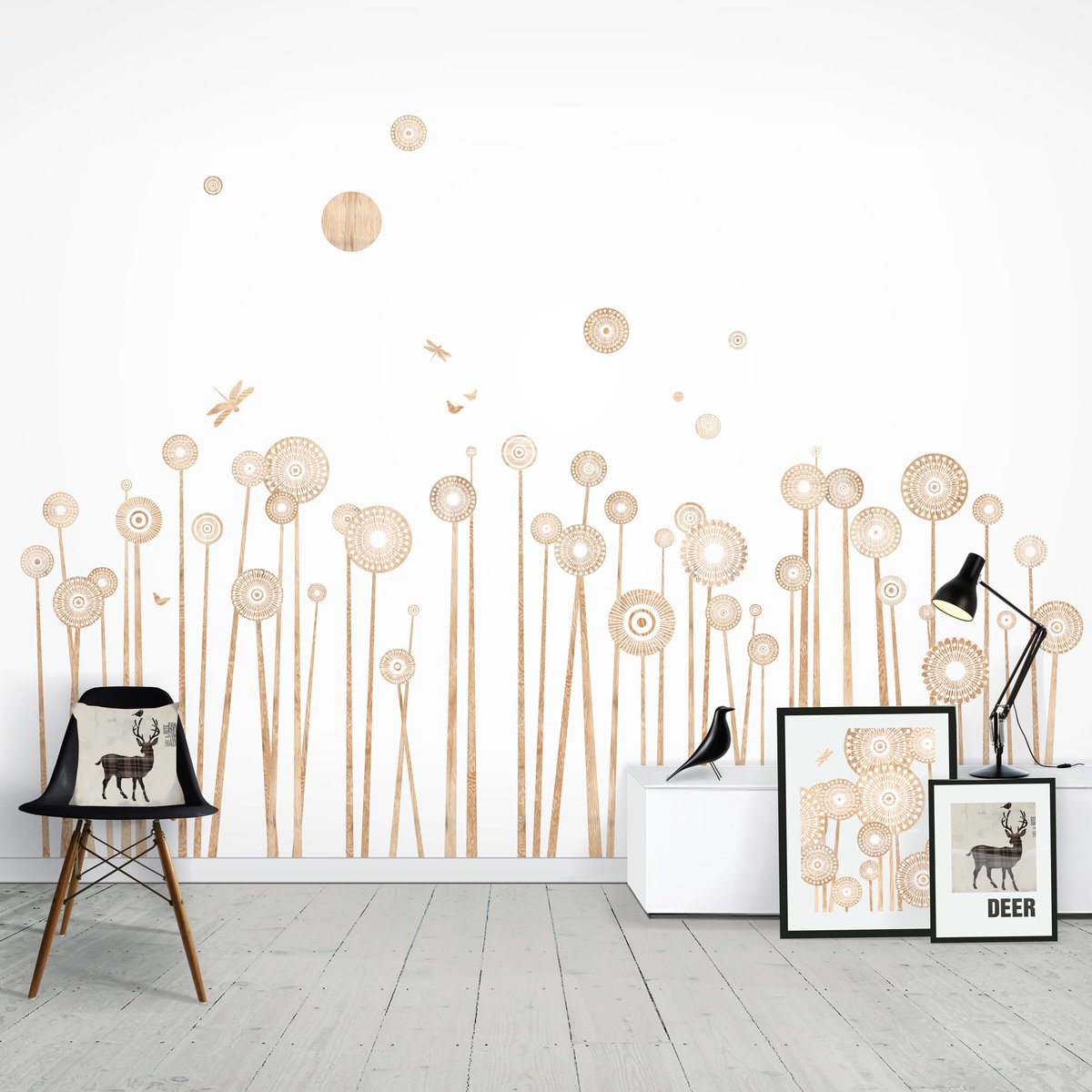 FLDstudio's tweet photo. Looking for some naturalistic pattern for your kids walls? Our Wood Print Woodland Flowers wall stickers show clusters of contemporary flowers with dandelion style seed heads printed onto a soft blonde wooden texture. 
https://t.co/diimrR9BVt https://t.co/6dpVo6ZzI8