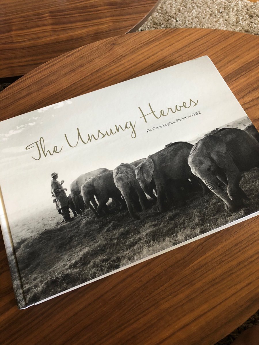Yay! Just received «The Unsung Heroes» by Dame Daphne Sheldrick. An absolute beautiful book 😍 #BeKindToElephants #DSWT @DSWT #TheUnsungHeroes 🐘