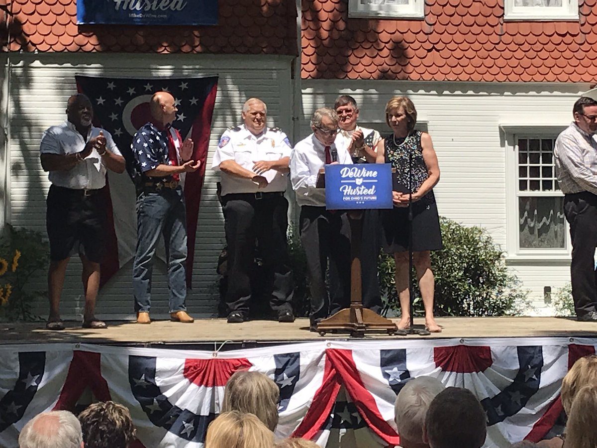 KeithFaber's tweet photo. Packed house for the #DeWineICS. Honored to share a platform with our statewide ticket and to have @MikeDeWine leading the ticket into November! https://t.co/rZ31kVzFzx