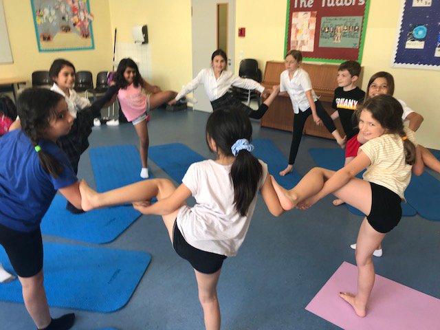 SGSD_PrimaryECA's tweet photo. Transport was the theme for Yoga Club last week! #steamtrain #yogatrain #carousel #kidsyoga #partneryoga https://t.co/L8X6Pu6TqR