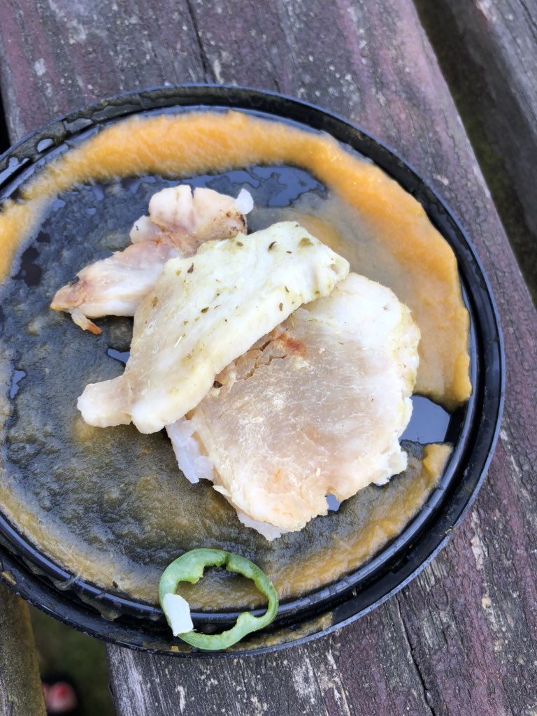 shrimple's tweet photo. @coopuk hi I bought a Thai green curry ready meal last night and the chicken looks like this?! Not impressed... https://t.co/xEXpRgRhUs