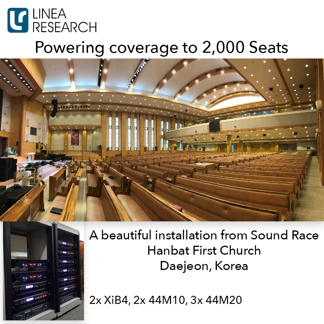 linearesearch's tweet photo. A beautiful installation from our distributor Sound Race. #LineaResearch #SoundRace #PowerAmplifiers #HanbatChurch https://t.co/Mgjz6FnrJh