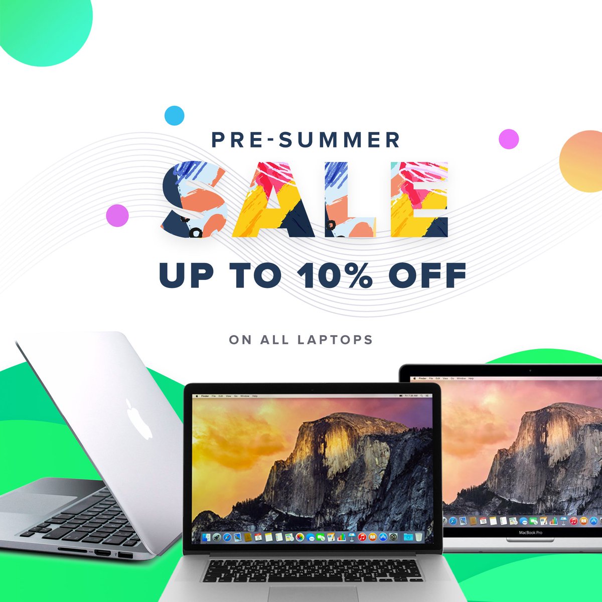 mResellUK's tweet photo. Pre-Summer #sale! Up to 10% off on all #Apple laptops! 
https://t.co/KzoXBg2OXv #MacBookPro #MacBookAir #Mac #Refurbished #SecondHand https://t.co/CwT6HNPBrr