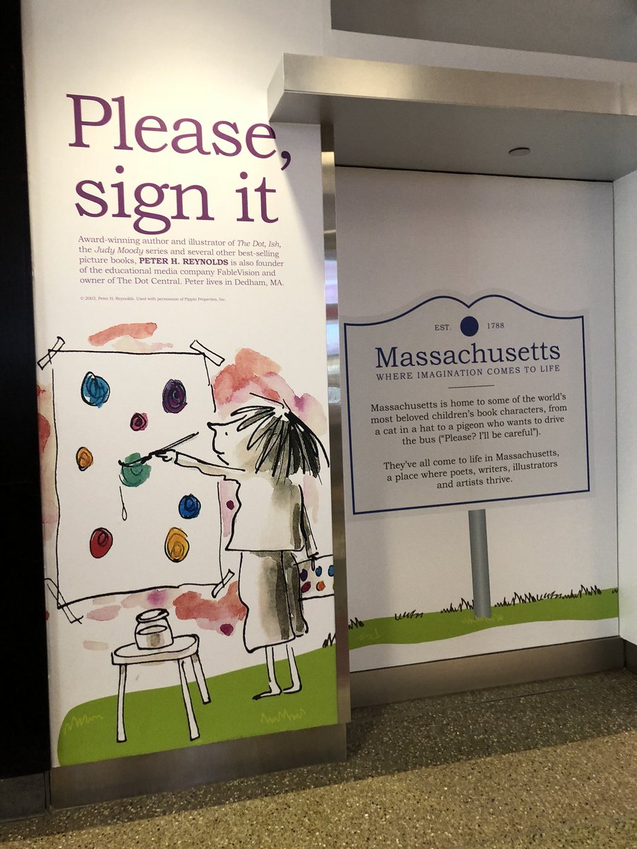 Terminal B surprise! ✈️ <a href="/peterhreynolds/">Peter H. Reynolds</a>! #MakeYourMark
