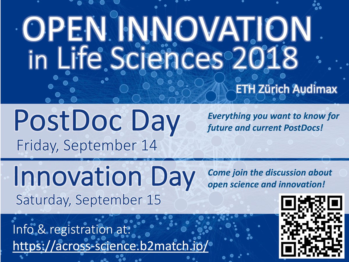 OpenLifeScience's tweet photo. Grüezi! The first Open Innovation in Life Sciences (#OILS18) conference taking place @ETH Zurich. Two back-to-back partner meetings: PostDoc Day (#LSPDD18) and Innovation Day (#LSID18)! For #postdoc, #PhD trainees, #biotech, #pharma, etc. to discuss #openscience! https://t.co/OiJvCOnSAt