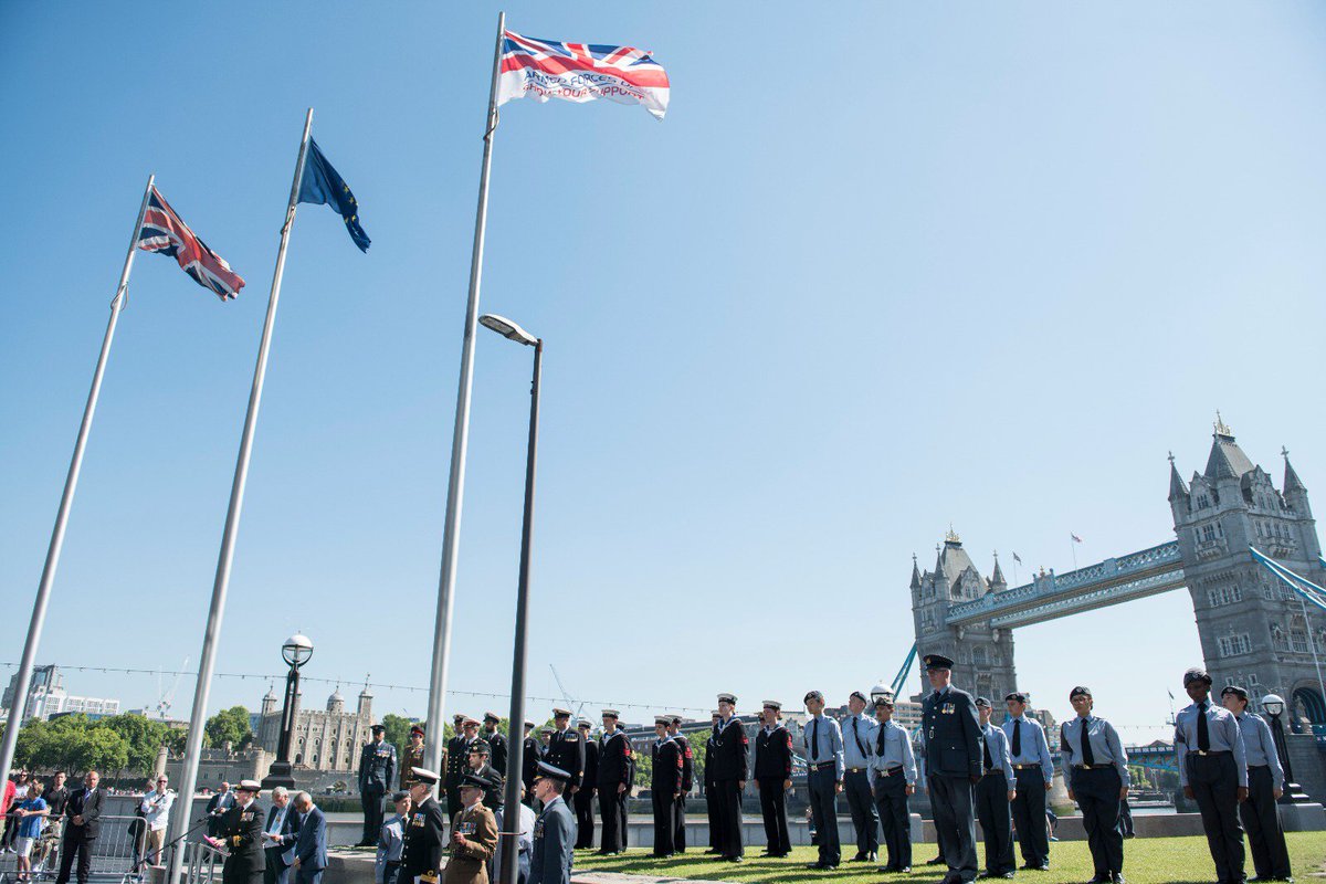 Proudly flying the Armed Forces Day flag at City Hall today to show our support for all the courageous people who serve in our military, as well as veterans, cadets and their families <a href="/ArmedForcesDay/">Armed Forces Day 🇬🇧</a> #SaluteOurForces