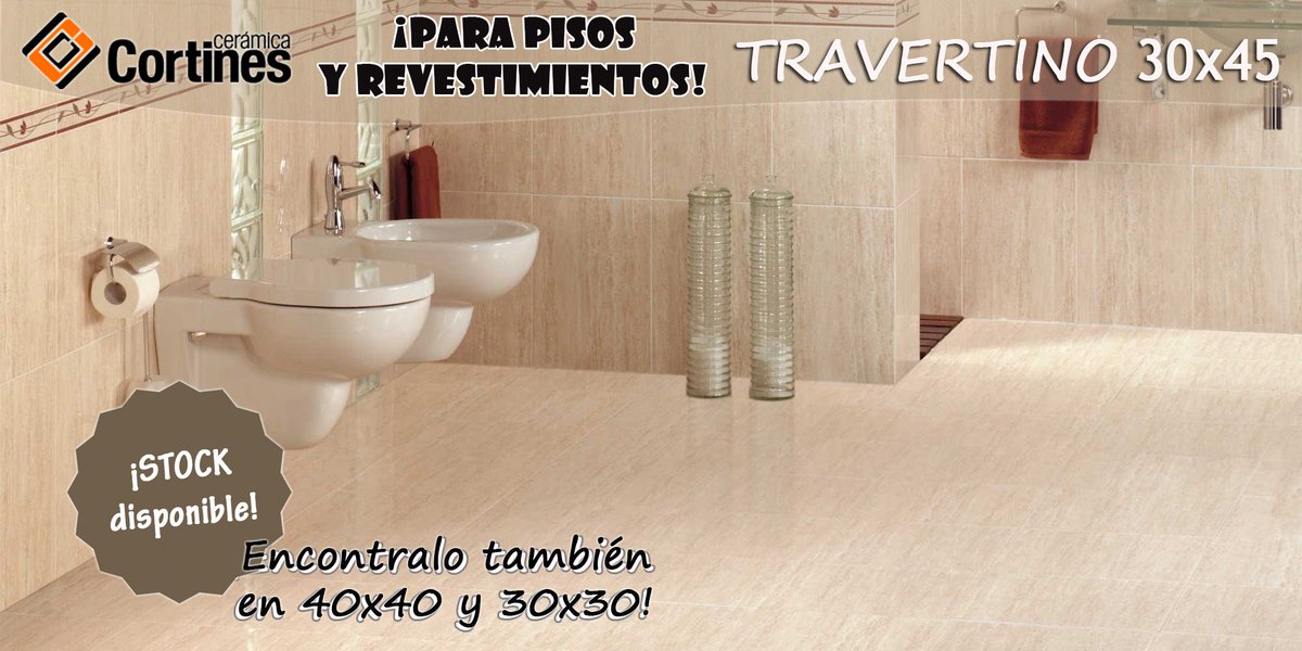 ReinoCeramicos's tweet photo. Para tus pisos y también revestimientos y para el ambiente que quiera.. Te ofrecemos el modelo de cerámica TRAVERTINO en sus tres diferentes formatos: 30x45 - 30x30 - 40x40 👈 Abona HOY hasta en 6 cuotas sin interés con todas las tarjetas 😱💳#Ceramicas #Pisos #Revestimientos https://t.co/m5mwyqu81l