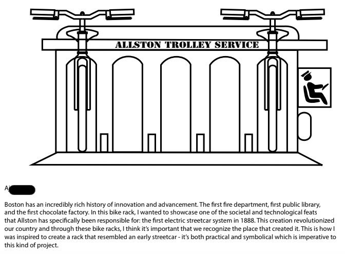fiarra's tweet photo. the digital arts classes did a final project where they designed a bike rack for a local neighborhood and a quick browse of the results has made my morning. some of my faves in either design OR explanation (pls no repost) #demonduck https://t.co/6ULdfyEJuF