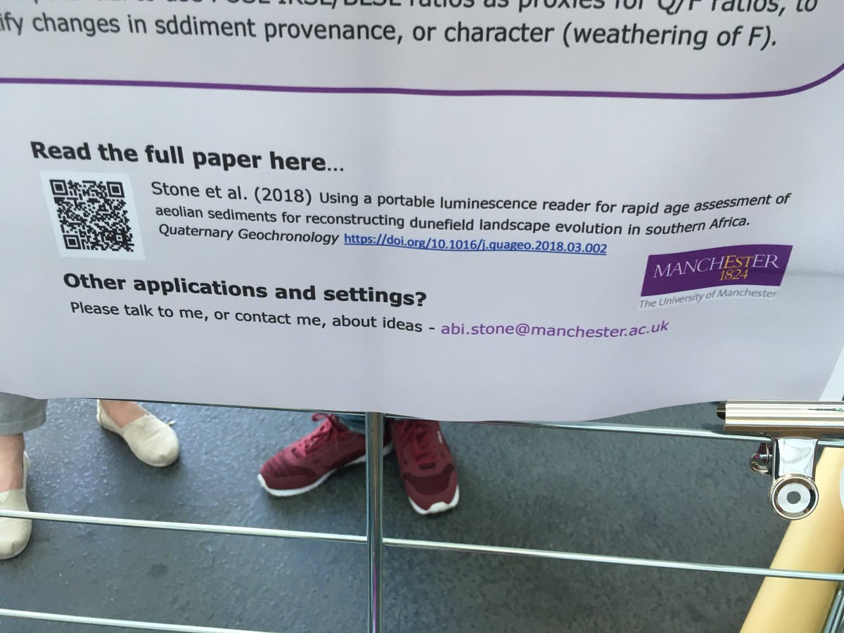 QEGMan's tweet photo. QEG member @AbiStone from @GeographyUOM presenting at #ICARX this week on #PortableLuminesceneReader #dating #dunefields https://t.co/JNewI7bFfQ https://t.co/WO4Q465mJT