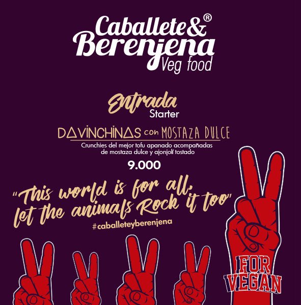CaballeteVeg's tweet photo. CONOCE NUESTRO NUEVO MENÙ #veganburgers EN NUESTRAS SEDES USAQUÈN Y CHICÒ !!! https://t.co/bVEqOhxN9z