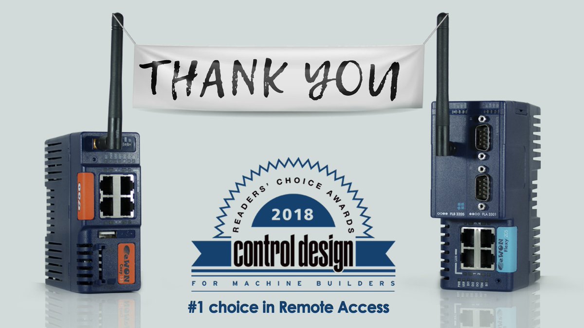 ewon_hms's tweet image. 4 years in a row, we were absolutely thrilled and deeply moved to be chosen as the #1 Remote Access provider. Thank you for voting for us in this year’s #ControlDesign Readers’ Choice Awards. We could not have done it without your support.
#remotesolutions #eWON #tech #award