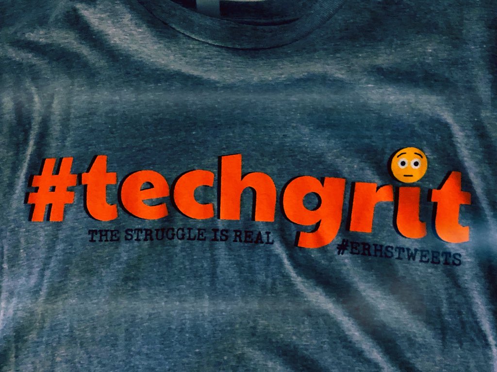 JoeFuertsch's tweet image. It seems appropriate to bust out the #techgrit shirt to kick off #iste18