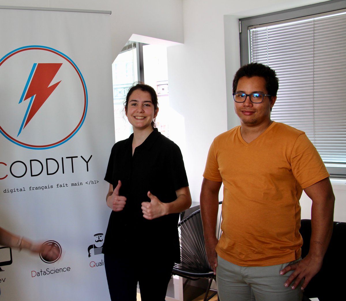 coddity's tweet photo. Bravo @Mawie_dev de @exiacesi de Lyon pour le pitch de son projet LinkJunior dans le cadre de la #bourse #Coddity ! 👍
#React #Meteor #graphql @cesi_sudest https://t.co/mqJaZXG9WV