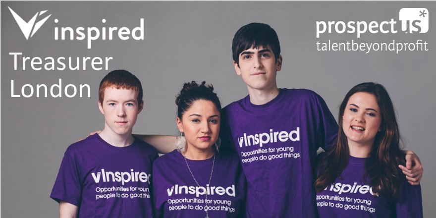 .@prospect_us is delighted to be partnering with @vinspired to find an entrepreneurial finance professional to join the board as the new Treasurer. Please view the opportunity via our website: bit.ly/2lxqolV or get in touch with @LottieWihl or @Jamesprospectus.