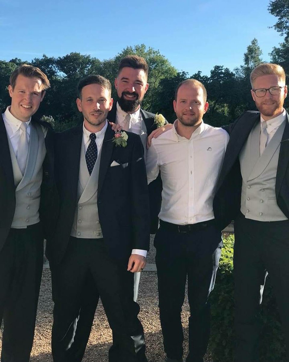 Steveclive182's tweet photo. So grateful to @wearegntlmen for the shirts for my wedding. Did us all proud and kept us comfortable all day. Got so many compliments on the collar bar too. Thanks Matt. #wedding #gentlemen https://t.co/w3k9jiFTyR