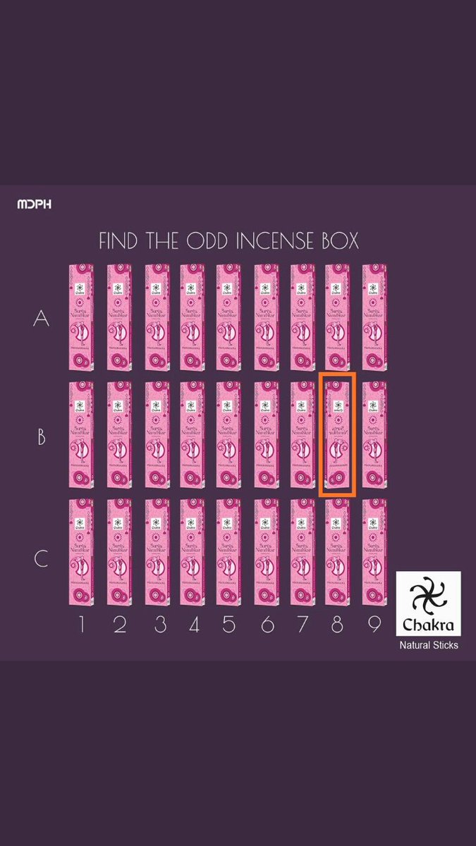 @ChakraAroma B8 is the odd Chakra Incense box 🌸🌸