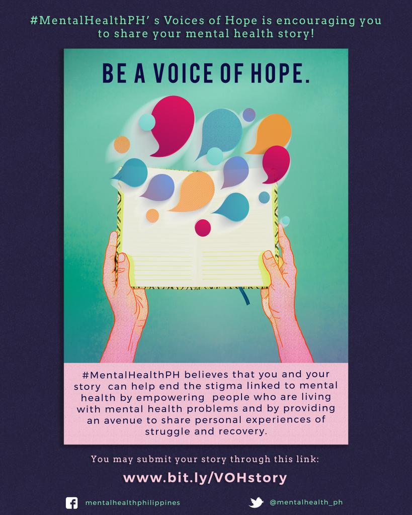 donutoniop's tweet photo. Let your stories be heard and be an inspiration to others! #MentalHealthPH @mentalhealth_ph https://t.co/U1YwPBybn9