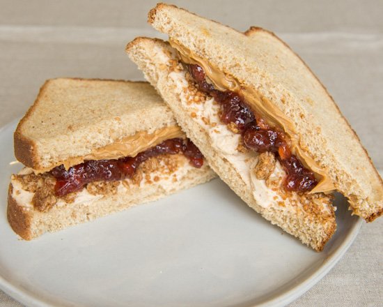 FreshboxCaters's tweet image. Adulting is hard. Treat yourself to a Grown up PBJ. Peanut butter, strawberry jam, chipotle maple cinnamon cream cheese, and granola on sprouted wheat bread. bit.ly/2Kzferq #lssnetworkofhope #socialenterprise #lunch #yum