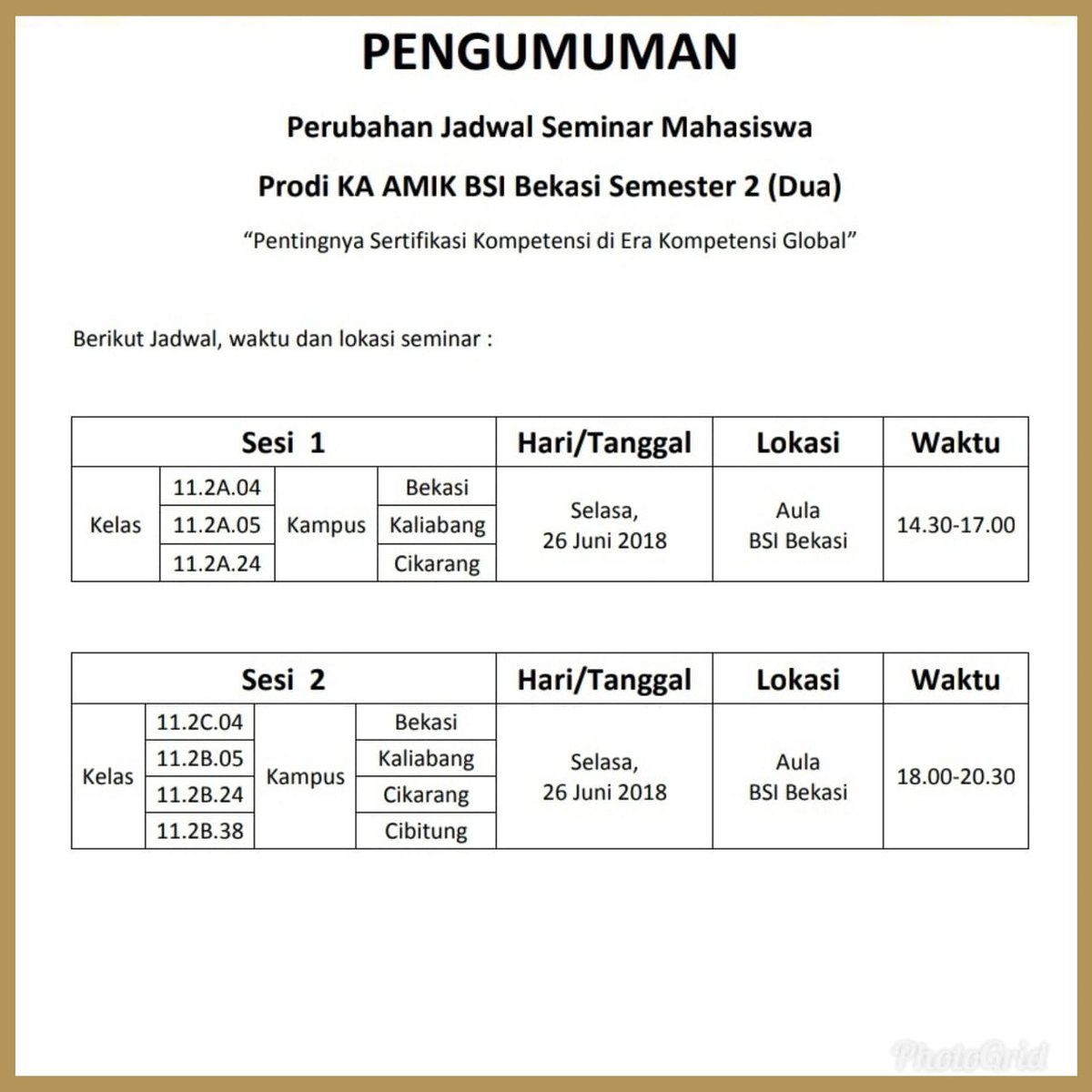 Ubsi Bekasi Cut Mutiah A Twitter Selamat Malam Sobat Bsi Informasi Untuk Mahasiswa Bsibekasi Bsikaliabang Bsicibitung Bsi Cikarang Jurusan Komputerisasi Akuntansi Semester Ii Untuk Mengikuti Kegiatan Seminar Sertifikasi Kompetensi Di Era