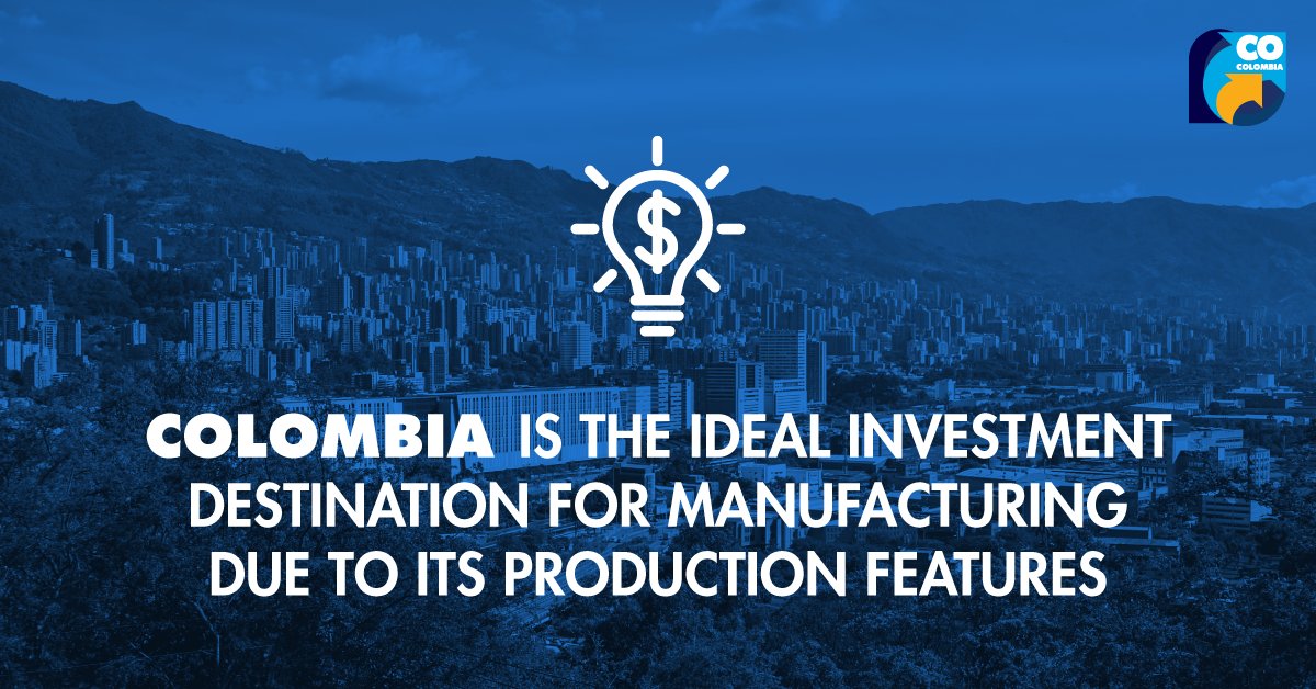 PROCOLOMBIACO's tweet photo. Colombia offers competitive costs, an attractive domestic market, skilled labor and government support for a safe and profitable investment. #InvestInColombia https://t.co/8tlbKXdocw https://t.co/CkwsD9WL7Z