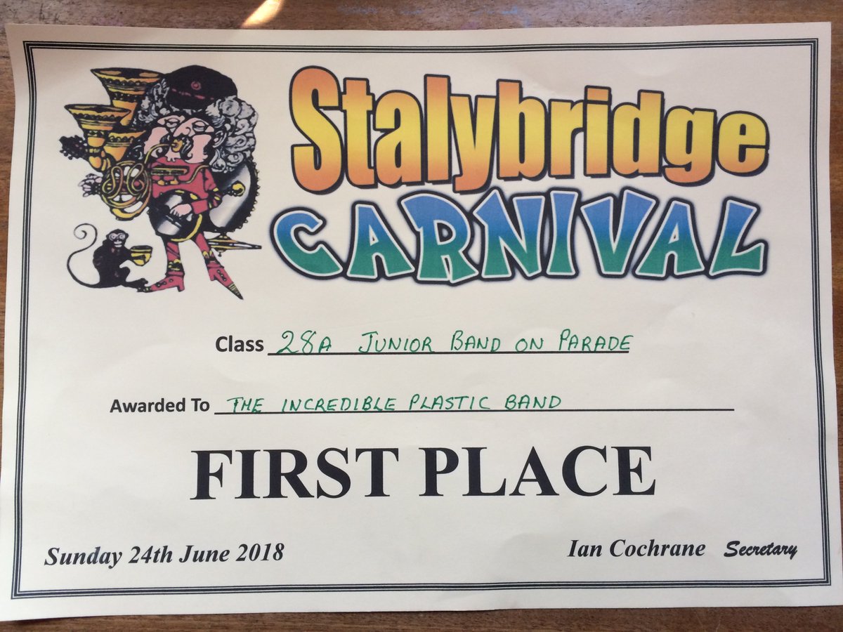 BrassBandsEng's tweet image. Congratulations to @ValeMusicMCR and the #IncrediblePlasticStreetBand for their First Place award at the Stalybridge Carnival 🥇@WarwickMusic #pBuzz #CreateaBuzz
