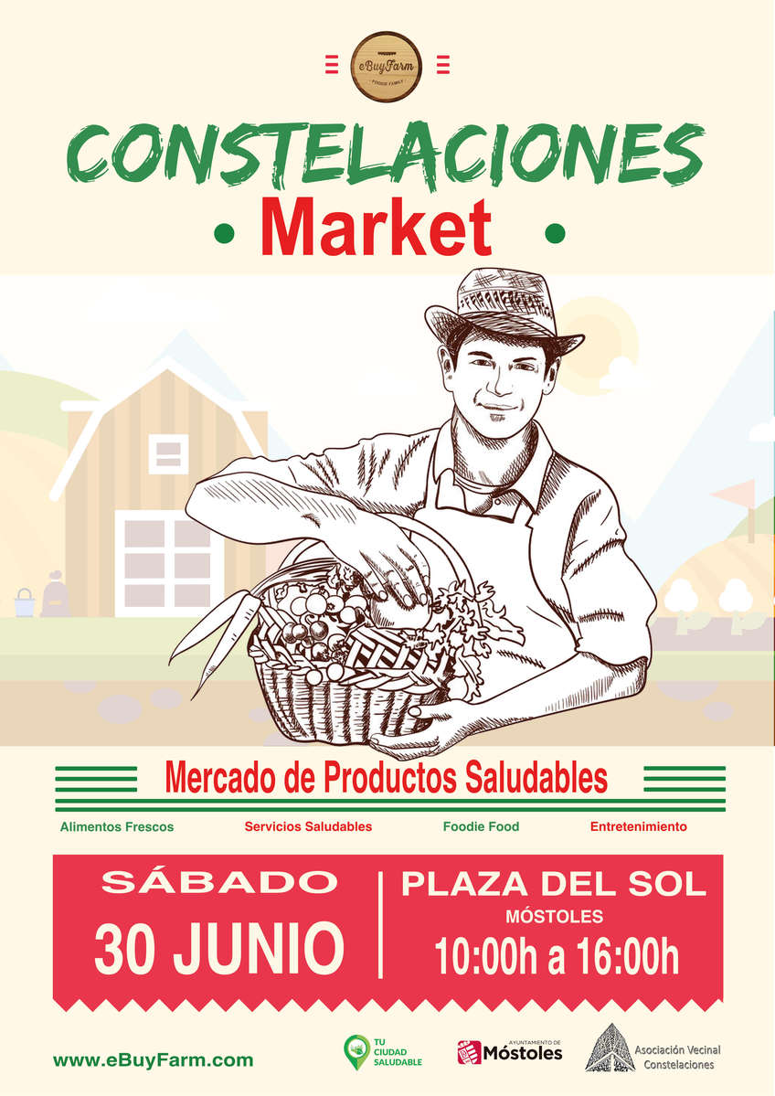 eBuyFarm's tweet photo. Ya esta aquí el calorcito ☀😋 y queremos refrescarte este sábado con un market en Plaza Sol de Móstoles... ¿nos vemos allí? https://t.co/EoDL79j1fE
