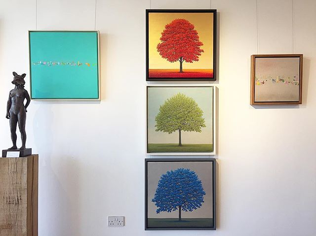 FineArtClifton's tweet photo. The last three beautiful @angelamelkis trees available! 65cm x 65cm. @rowdyunofficial also adding a splash of colour!  #clifton #fine #art #bristol https://t.co/nxe6o4USMM https://t.co/eGm30g77Hv