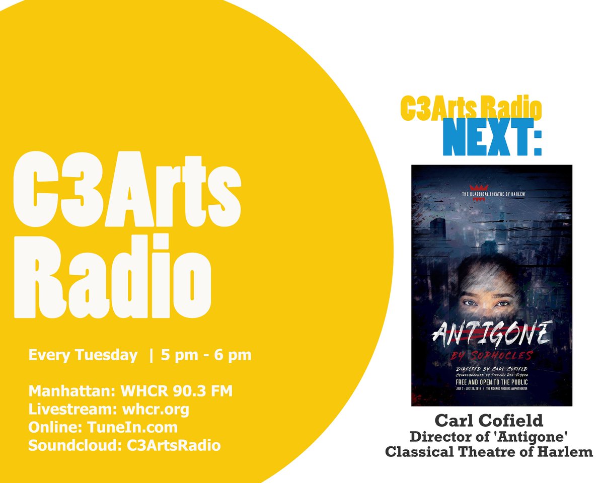 c3artsradio's tweet photo. #ClassicalTheatreofHarlem #Antigone #CarlCofield #Theater #NYTheater #offbroadway #Arts #Performingarts #Classictheater #theatre #theaterarts #art #artnews #culturalarts #culture #creative #citycollegecenterforthearts #citycollege #artnerd #whcr https://t.co/ERYxuuXvuT