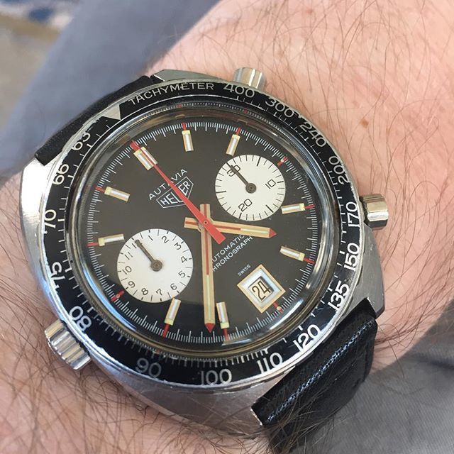 Calibre1040's tweet photo. Heuer Autavia ref. 1163 #heuer #heuerautavia #autavia #viceroyautavia #autaviaviceroy #1163 #cal12 #watchfam #watchoftheday #watchesofinstagram #instawatch #dailywatch #wristwatch #watchcollector #watchnerd #reloj #vintagewatch https://t.co/PARF6zYhQ6 https://t.co/KkaqLY2TOD