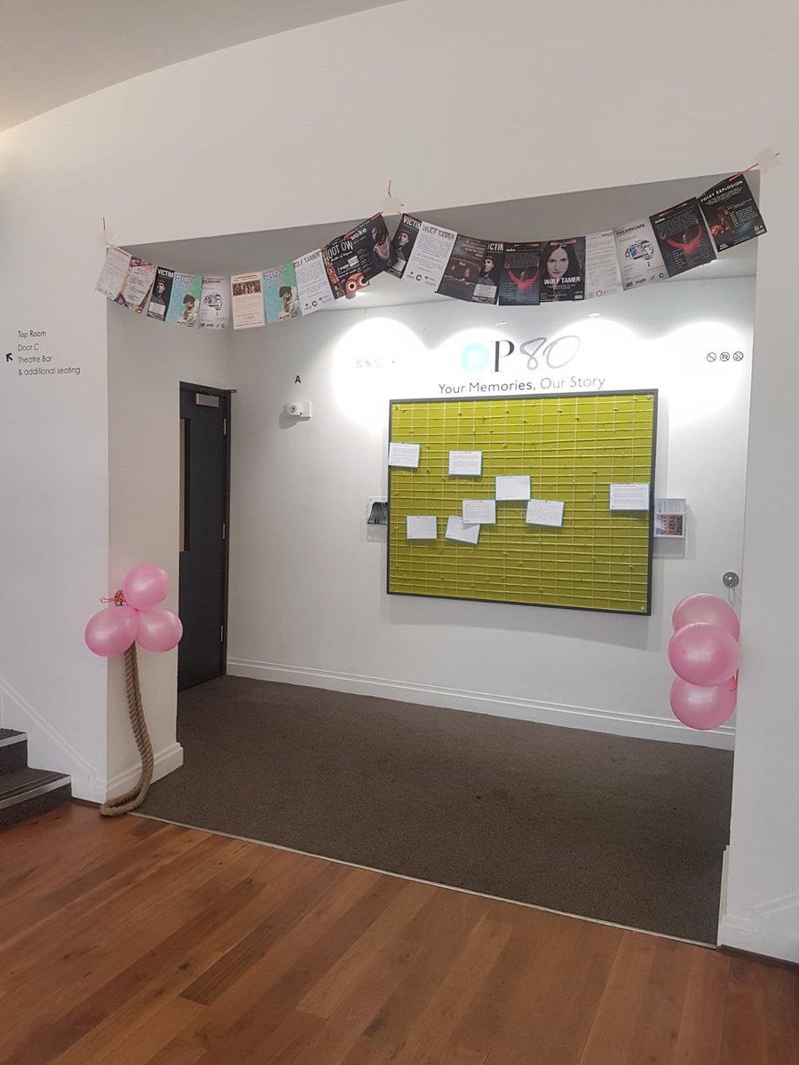 OxfordPlayhouse's tweet photo. The OP foyer is looking lovely, all decorated for @OffBeatOx!
Don't forget to pop in and see what amazing #theatre we have in store for you both at OP and at @ArtsatOFS all this week!
#Offbeat18 #Theatre #Comedy #NewWriting https://t.co/LLMDbKajIN