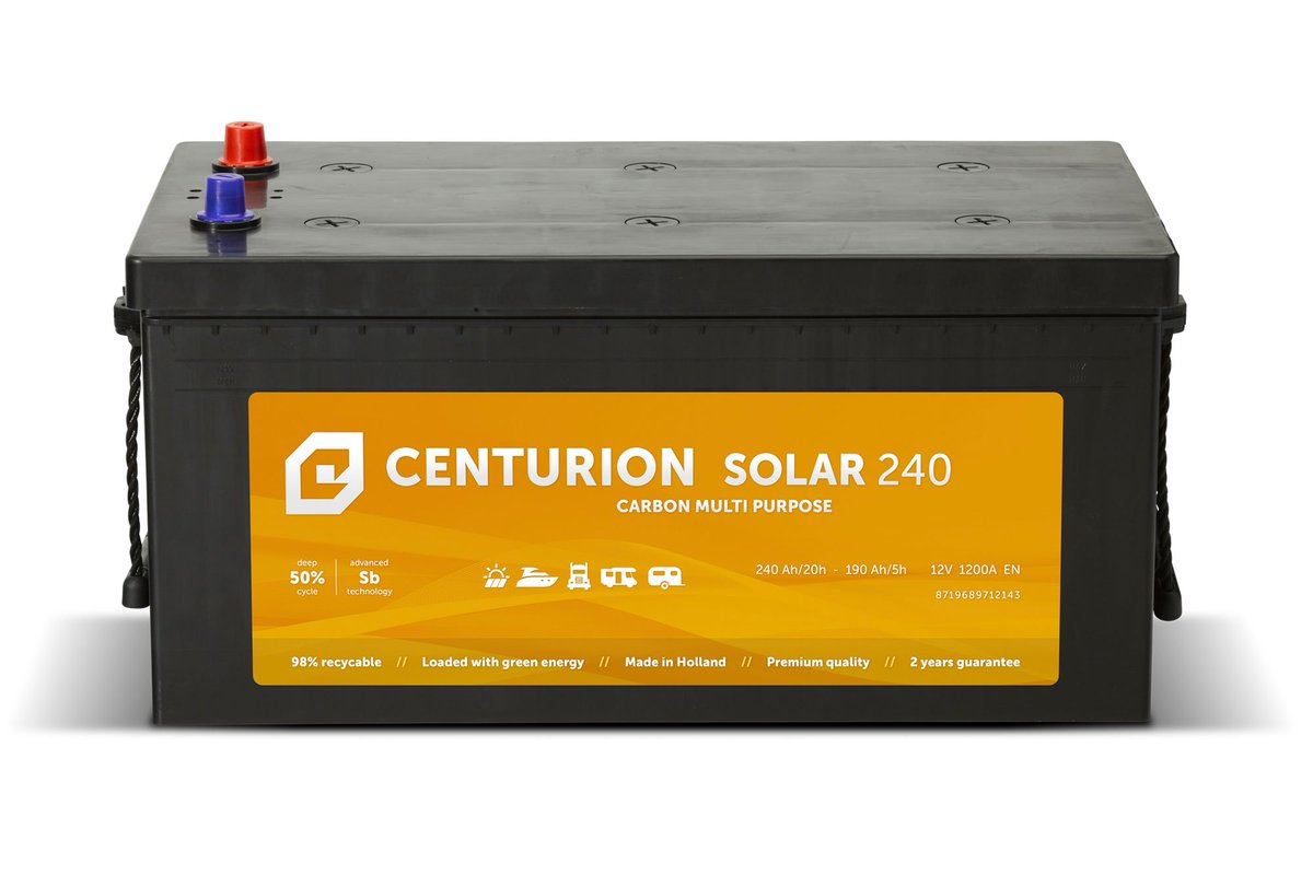 Per vandaag introduceren wij de eerste, gloednieuwe accu die ons productassortiment komt versterken, namelijk de Centurion Solar accu. Vanaf nu kunt u altijd zonne-energie opslaan en gebruiken wanneer u wilt!