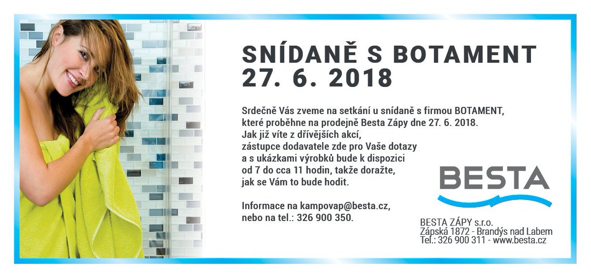 BestaZapy's tweet photo. POZOR, OPĚT VE STŘEDU - snídaně s BOTAMENT - 27.6.  https://t.co/HrC4NbMtL3 https://t.co/pLNOzvSxjr