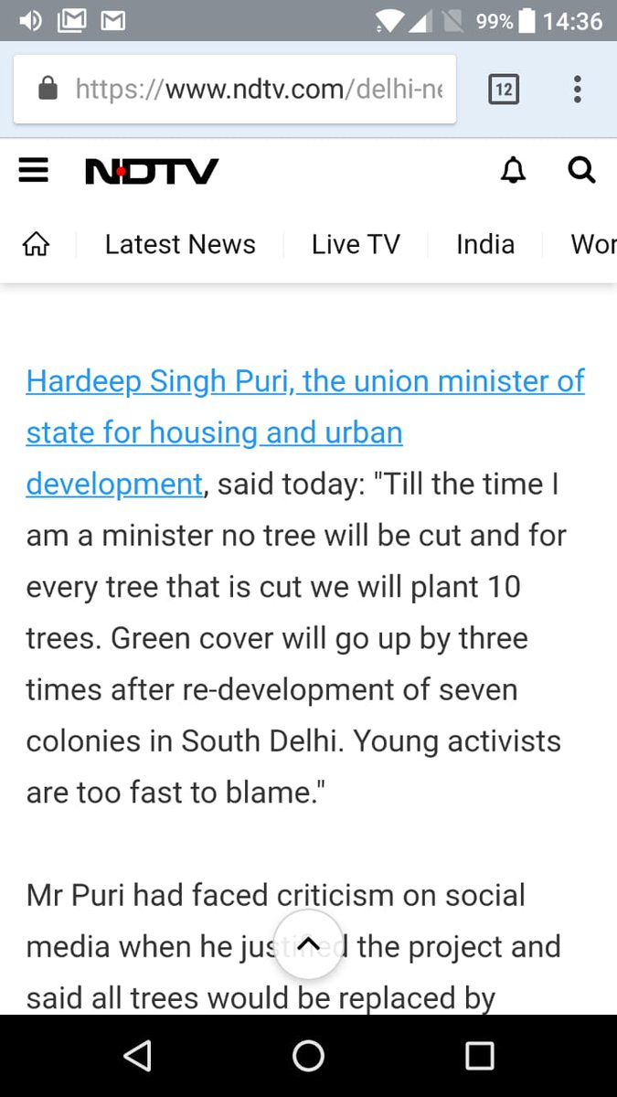 aapkaprithvi's tweet photo. Wow.... @HardeepSPuri union minister for housing, in matter of cutting 17000 trees says, "young activists are too fast to blame"
Sirji , they have their whole life ahead of them , is asking for a liveable city too much to ask for ??? https://t.co/aCOwZpDnjK
