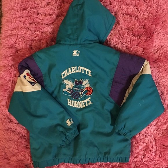 old school hornets starter jacket