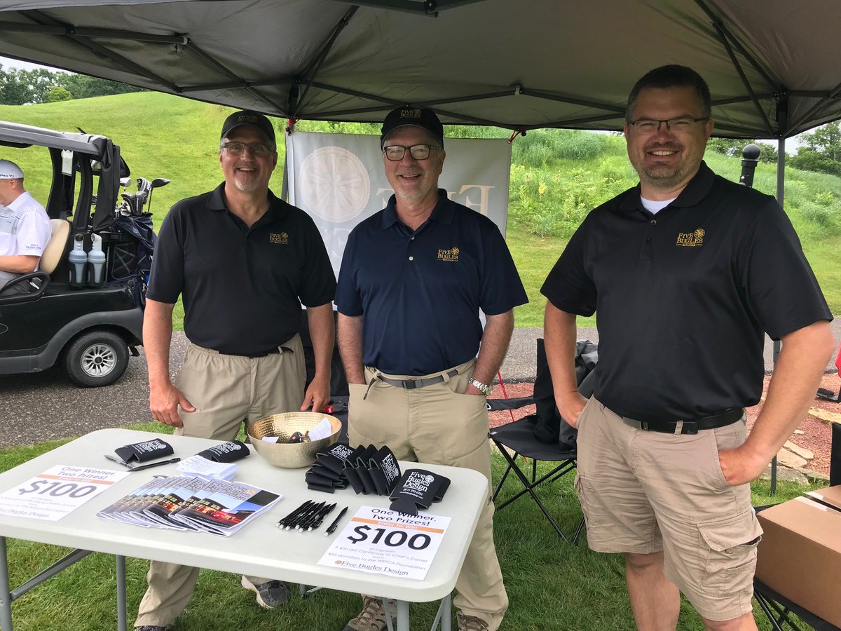 WendelCompanies's tweet photo. Our #FiveBuglesDesign team had a great time at the @wsfca golf tournament! #golftournament #wsfca #firestationdesign #divisionofwendel https://t.co/gsyHFZdxZ1