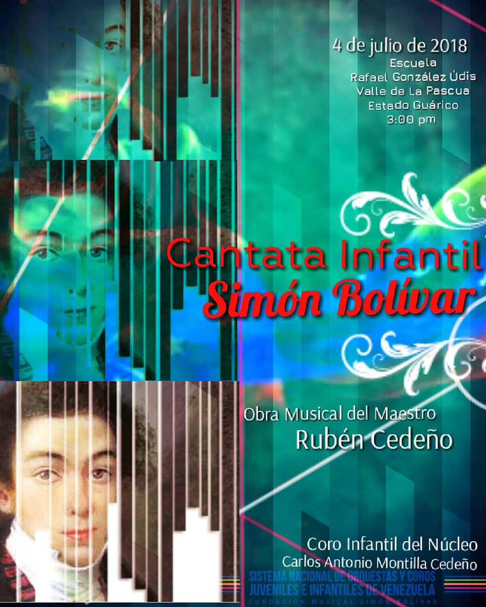 El <a href="/NucleoLaPascua/">Núcleo Valle de La Pascua</a> se prepara para presentar la Obra Musical "Cantata Infantil Simón Bolívar" del Maestro Rubén Cedeño con la participación de las diferentes agrupaciones infantiles del Programa Coral y Programa de Iniciación Musical / #4JUL / Escuela Básica Rafael González Udis