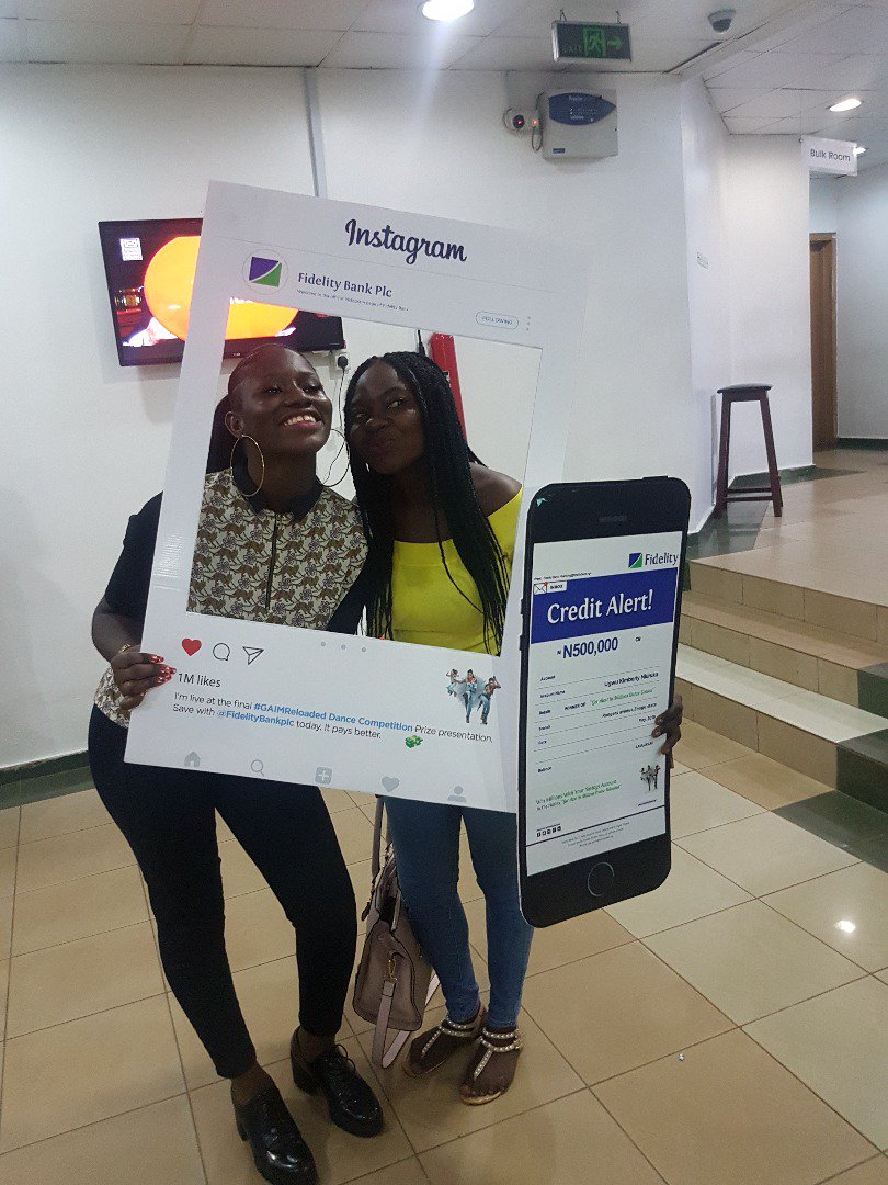 fidelitybankplc's tweet photo. 2nd place, Kimberly Nkiruka Ugwu (@KimEdwards5) a student won N500,000 from the Get Alert In Millions Promo Reloaded Dance competition.
#GAIMReloaded #GetAlertinMillions https://t.co/aSoiut6qMs