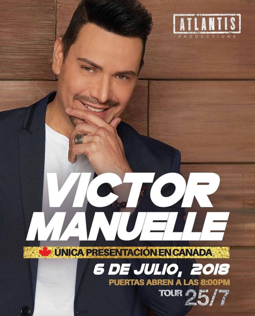 T O R O N T O 🇨🇦 estaré con ustedes el 6 de julio de 2018. En Queen Elizabeth Theatre con mi show completo. Única presentación en Canada, no te lo puedes perder 🙏🏼¡¡Eehh!! Sé parte de mi gira 25/7 Tour 🎤🛩🇨🇦🌎🎹🥁🎷🎺🎸💃🏻💃🏿💃🏼