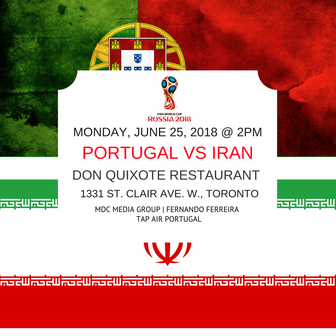 CamoesRadio's tweet image. GAME DAY! ⚽️ @FIFAWorldCup 

Today at 2 pm 🇵🇹 Portugal vs. Iran 🇮🇷

#camoesradio #portugalvsiran #fifaworldcup #worldcup2018 #mdcmediagroup