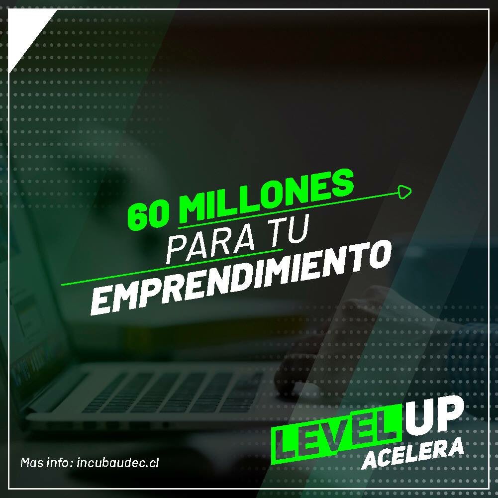 INCUBAUDEC's tweet photo. Quedan pocas hrs para postular a nuestro concurso #LevelUpAcelera Completa el formulario hasta HOY a las 23.59 en https://t.co/N5C7RBXPyK y participa por 60 millones de pesos para tu emprendimiento!
Consultas? difusionincuba@udec.cl https://t.co/5wTxtugImf