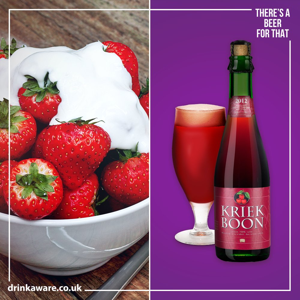 With the weather doing a very good impression of summer, enjoy a typically summery beer and food pairing. Strawberries and cream with a kriek is a match made in fruity heaven.